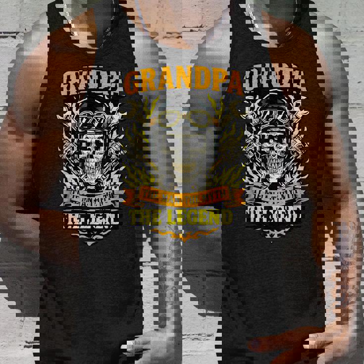 おじいちゃん ザ・マン 神話 おじいちゃんバイクの伝説 タンクトップ 彼への贈り物