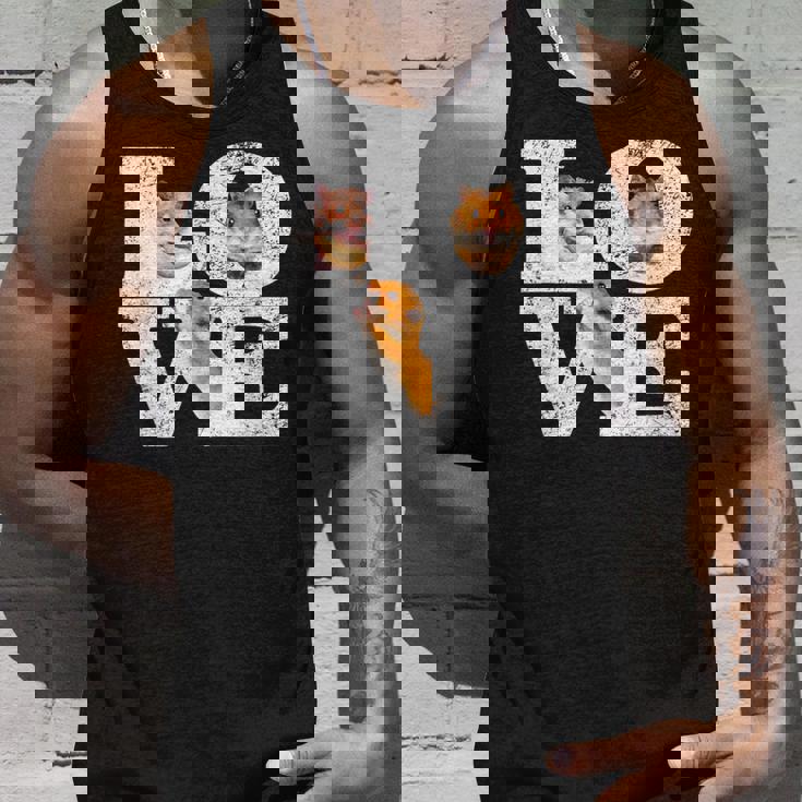 おもしろい I Love Hamsters ギフト かわいい ハムスター ペット好き ハムスター タンクトップ 彼への贈り物