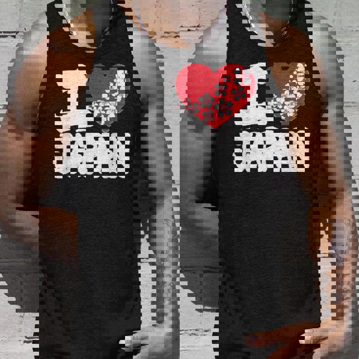 おもしろい日本の国旗 愛 日本のフランスの旗 I Love Japan Meme タンクトップ 彼への贈り物