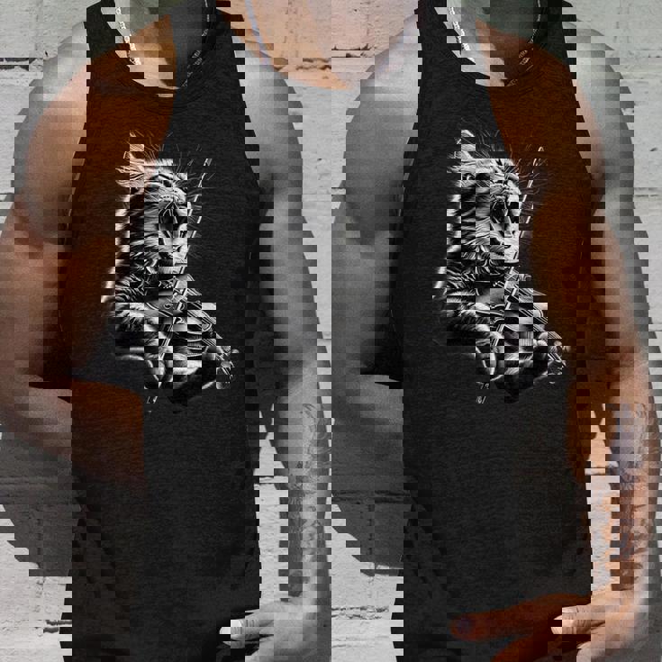 おもしろオーケストラ ミュージシャン バイオリニスト ロックキャット 演奏 バイオリン タンクトップ 彼への贈り物