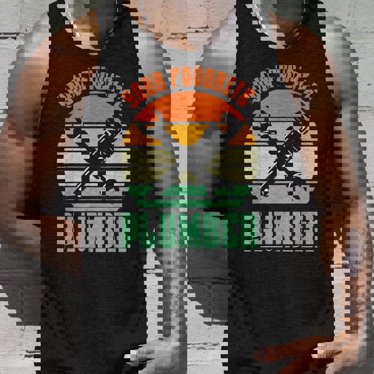 お気に入りの水道屋さん パイプフィッター パイプ 配管工事 配管工 タンクトップ 彼への贈り物