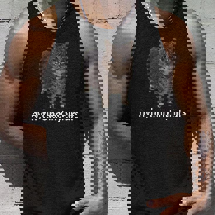 お腹が痛い面白いオイイア・オイア・キャット・ミーム タンクトップ 彼への贈り物