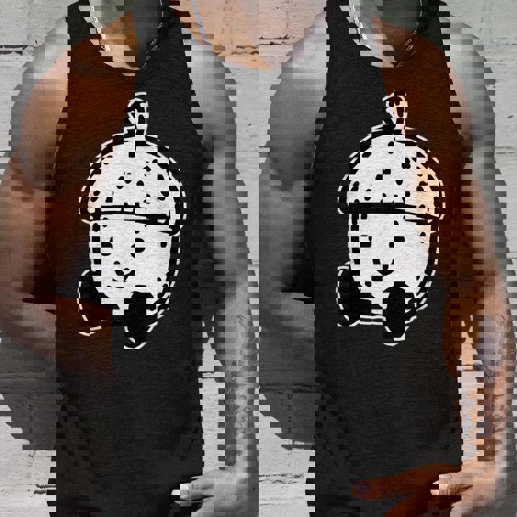 かわいい どんぐり 笑顔 ハッピー どんぐり ブラックワーク ミニマリスト タンクトップ 彼への贈り物