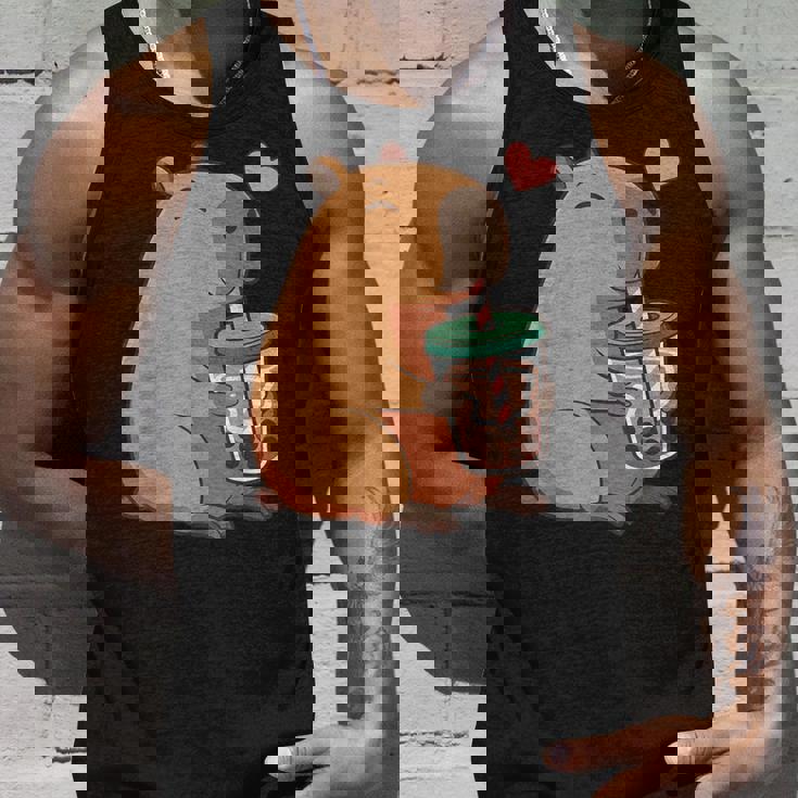 かわいい カピバラ ドリンク バブルティー カワイイ Capy Lover キッズ ガールズ タンクトップ 彼への贈り物