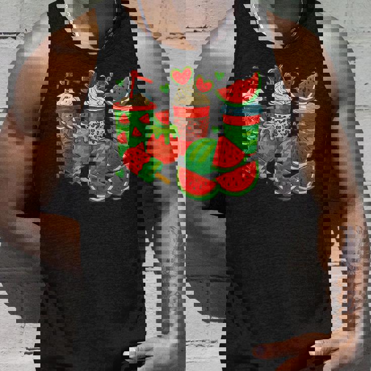 かわいい スイカ好き 夏 フルーツ スイカ アイスコーヒー タンクトップ 彼への贈り物