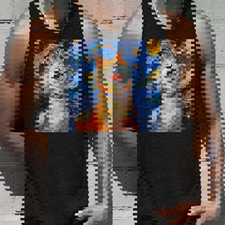 かわいい 柴犬 犬 星月夜 ヴィンセント・ヴァン・ゴッホ 絵画 タンクトップ 彼への贈り物