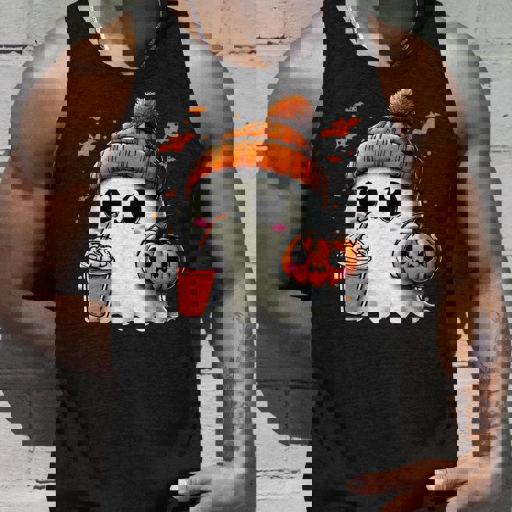 かわいいおばけを飲むかぼちゃスパイス ゴーストハロウィンコスチューム タンクトップ 彼への贈り物