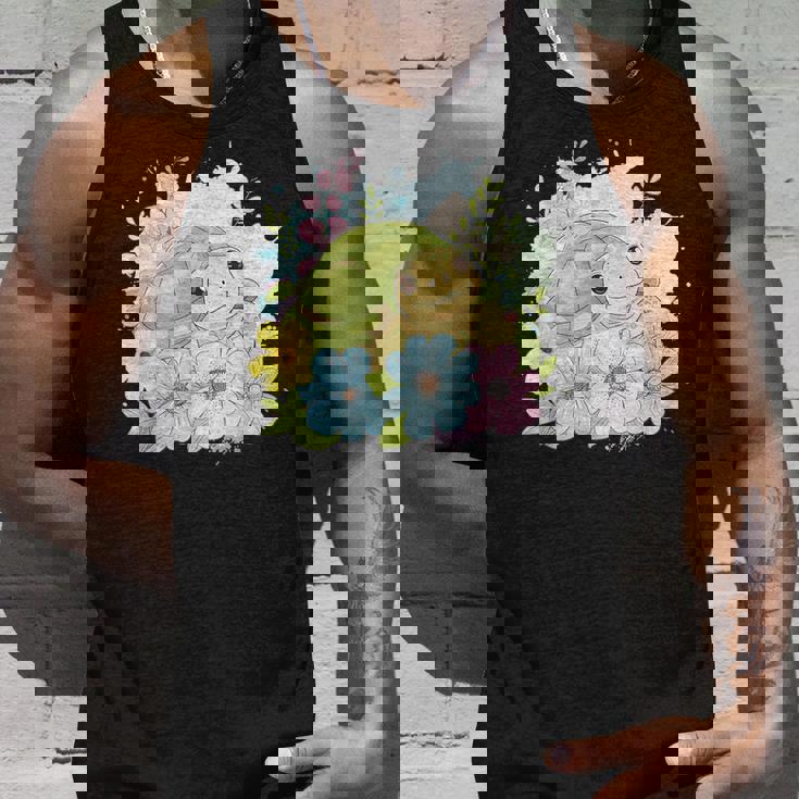 かわいいカメの花 I キッズ 亀 タンクトップ 彼への贈り物