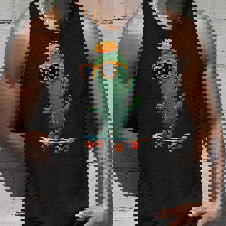 かわいいサボテン スケートボード カッコいい サボテン タンクトップ 彼への贈り物