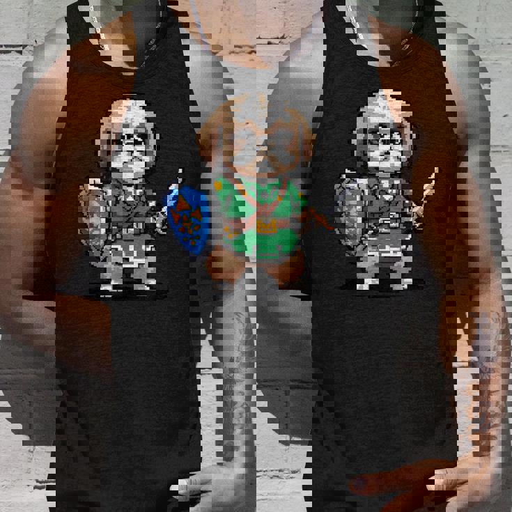 かわいいシーズー犬 レトロビデオゲームキャラクター タンクトップ 彼への贈り物