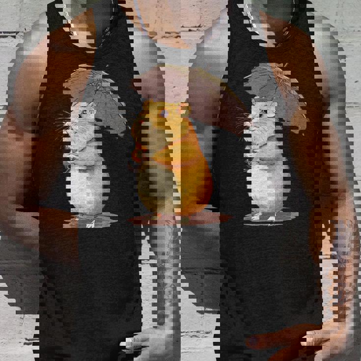 かわいいハムスターと傘のコスチューム。 タンクトップ 彼への贈り物