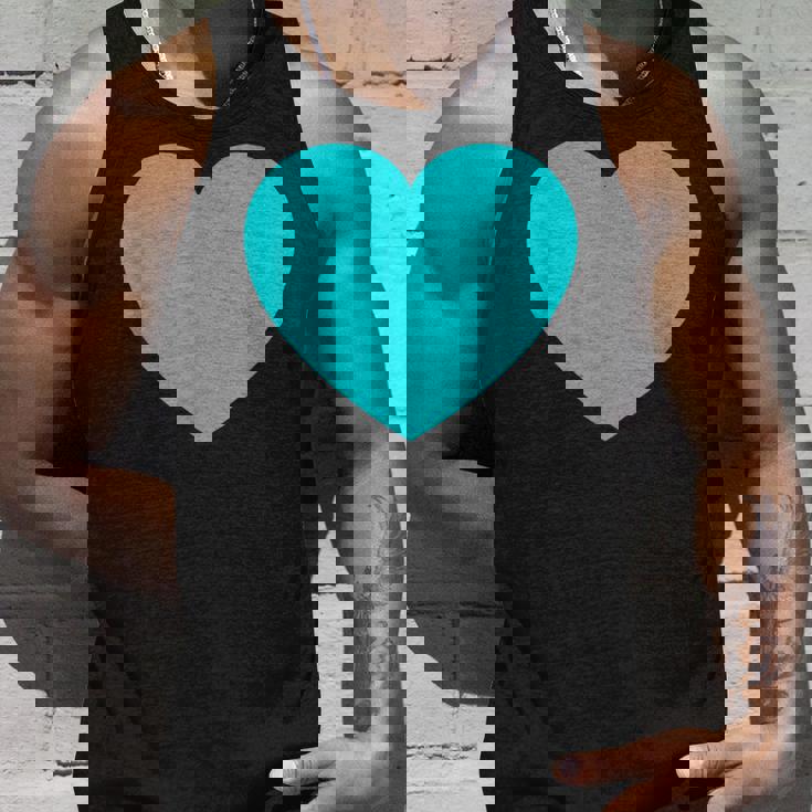 かわいいブルーターコイズハート タンクトップ 彼への贈り物