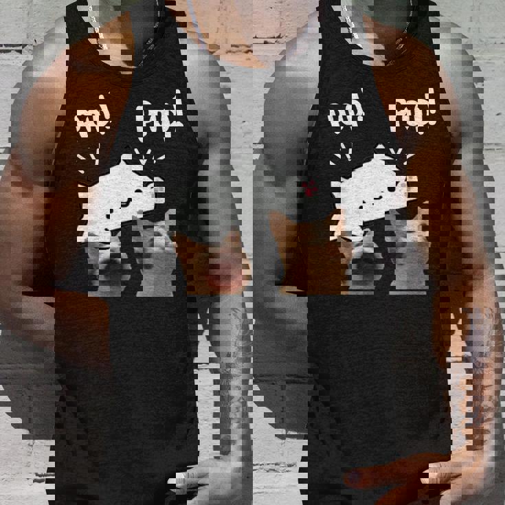 かわいいボンゴ猫遊びポップ猫ミーム タンクトップ 彼への贈り物