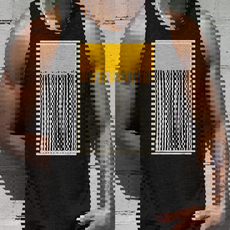 かわいいボーホーシックミニマリスト イエローベージュ ブラックラインストライプ タンクトップ 彼への贈り物