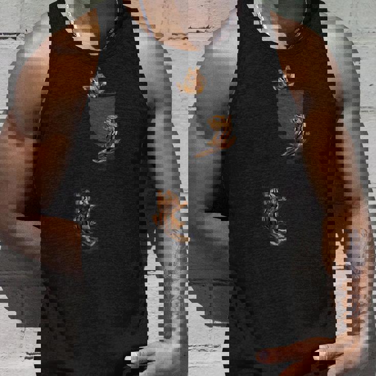 かわいいリス遊び、ポケットに登る、シマリス タンクトップ 彼への贈り物