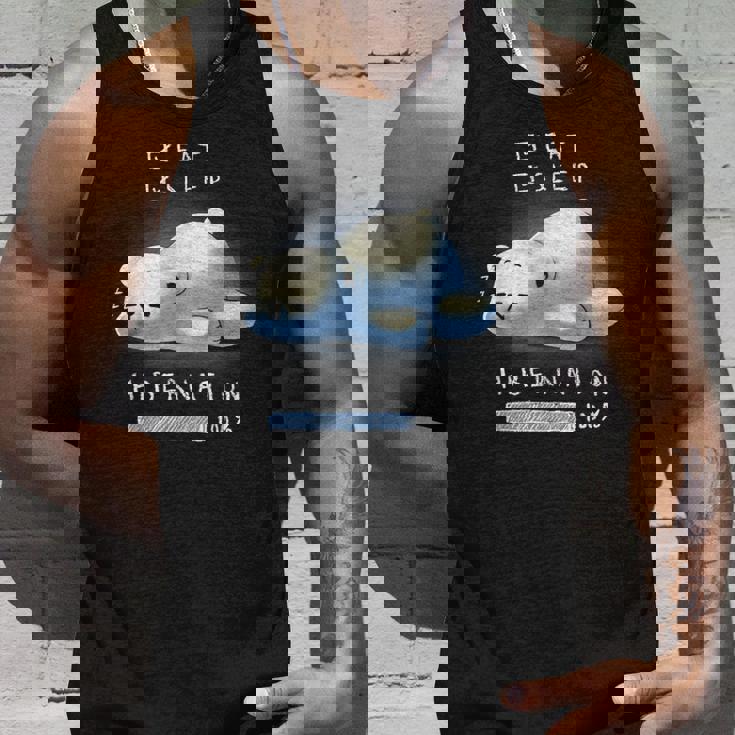 かわいい怠け者のシロクマの冬眠 タンクトップ 彼への贈り物