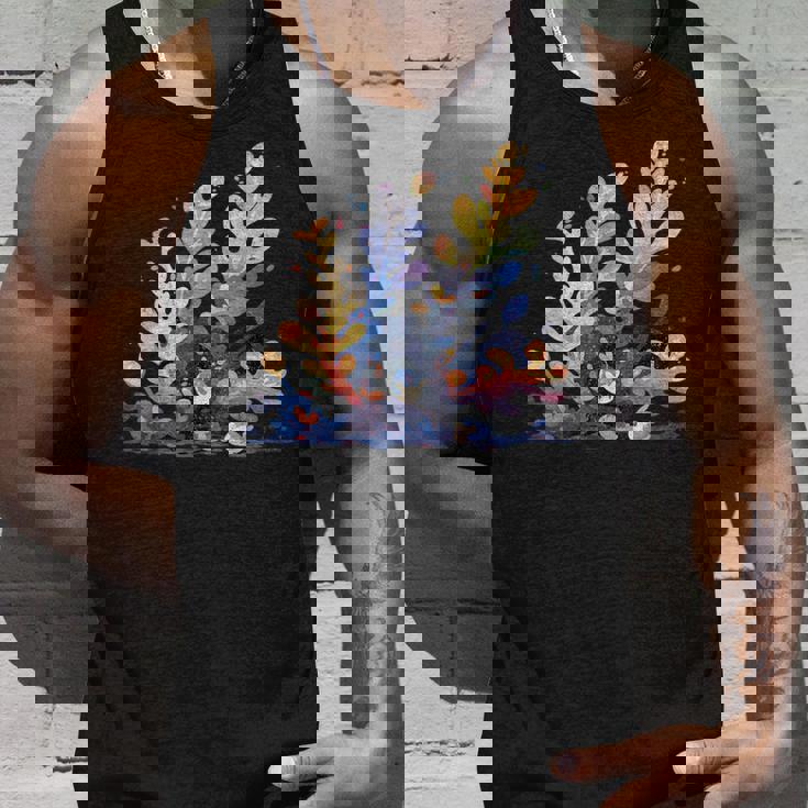 かわいい水彩 ウミウシの昆布の葉 羊 海洋の葉 ナメクジ タンクトップ 彼への贈り物