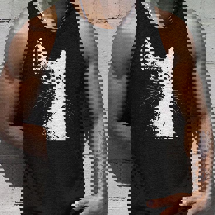 かわいい猫のポートレートデザイン。 タンクトップ 彼への贈り物