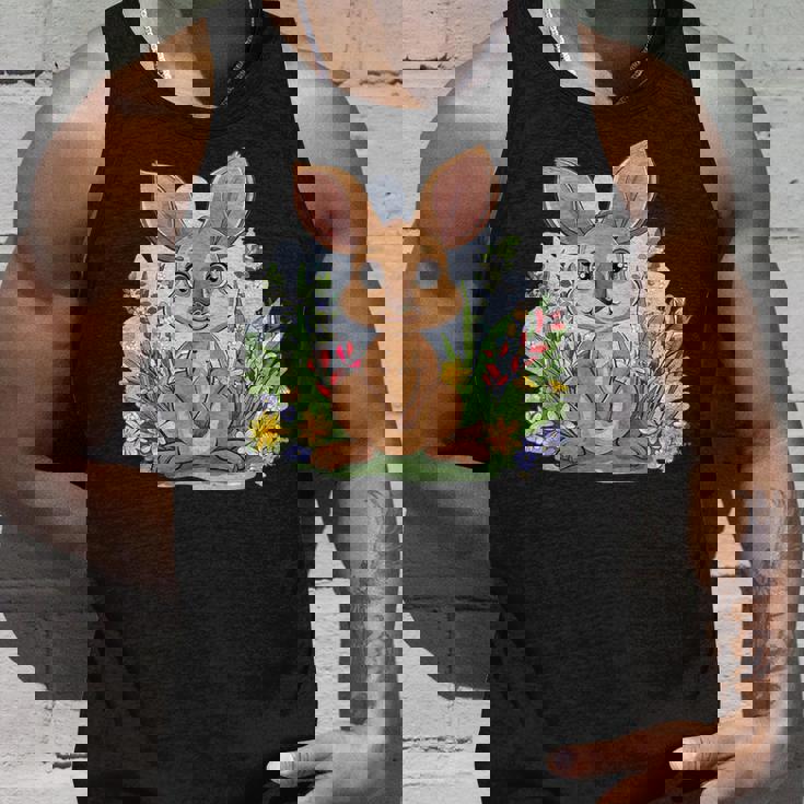 かわいい花カンガルー。 タンクトップ 彼への贈り物