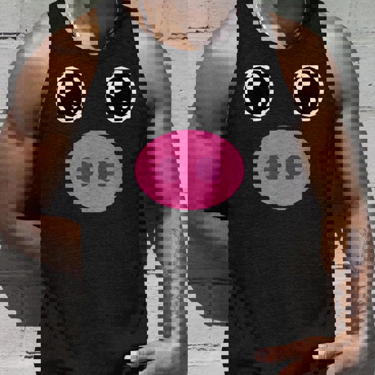 かわいい豚の顔 ピンクの鼻 面白い動物愛好家コスチューム タンクトップ 彼への贈り物