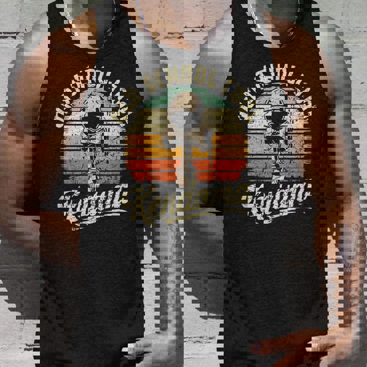 けん玉 ヴィンテージ サンセット デザイン レトロ 剣玉 スピリット オブ けん玉 タンクトップ 彼への贈り物