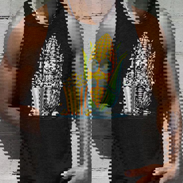 とうもろこしとポップコーンのキャラクター タンクトップ 彼への贈り物