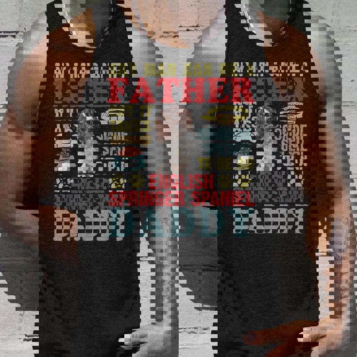 どんな男でも父親になれる！スペシャルイングリッシュ・スプリンガー・スパニエルパパ タンクトップ 彼への贈り物