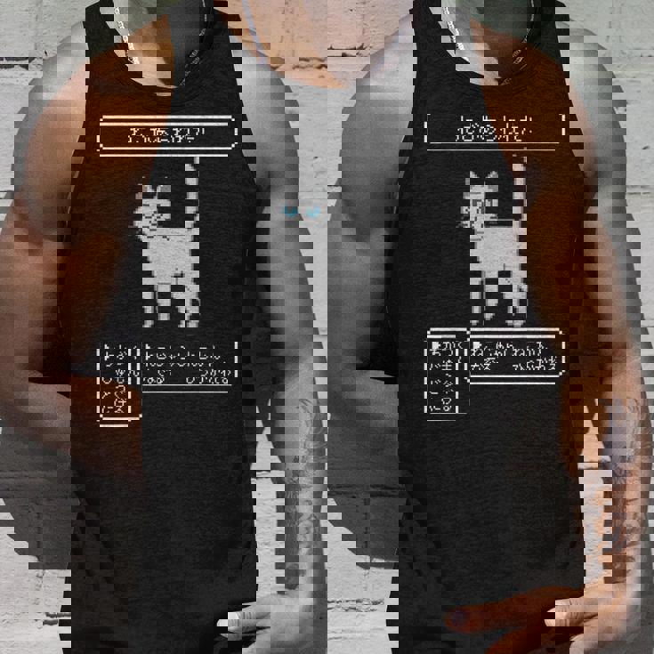 ねこがあらわれた！ 猫好き ゲーム好き ネコ飼い ネコママ 猫ママ ネコパパ 猫パパ Rpg ゲーム 猫 ねこ ネコ タンクトップ 彼への贈り物