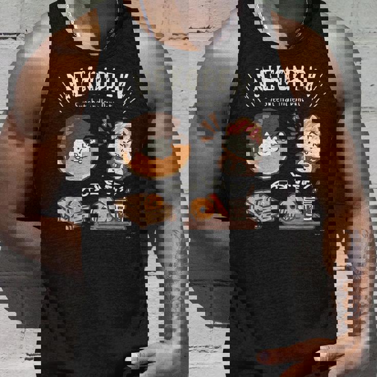 ねこぺん日和 ドーナツ ダークカラー タンクトップ 彼への贈り物