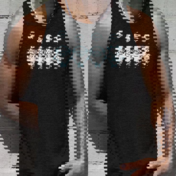 ひつじがいっぴき2 羊 ヒツジ ヤギ 不眠 安眠 数え歌 もふもふ 集団 かわいい おもしろ メンズ レディース キッズ タンクトップ 彼への贈り物