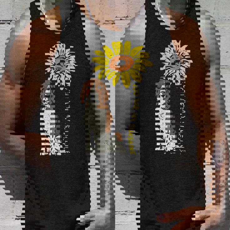 ひまわり サンシャイン ビーグル 動物 ペット ハウンド 犬 恋人 ギフト タンクトップ 彼への贈り物