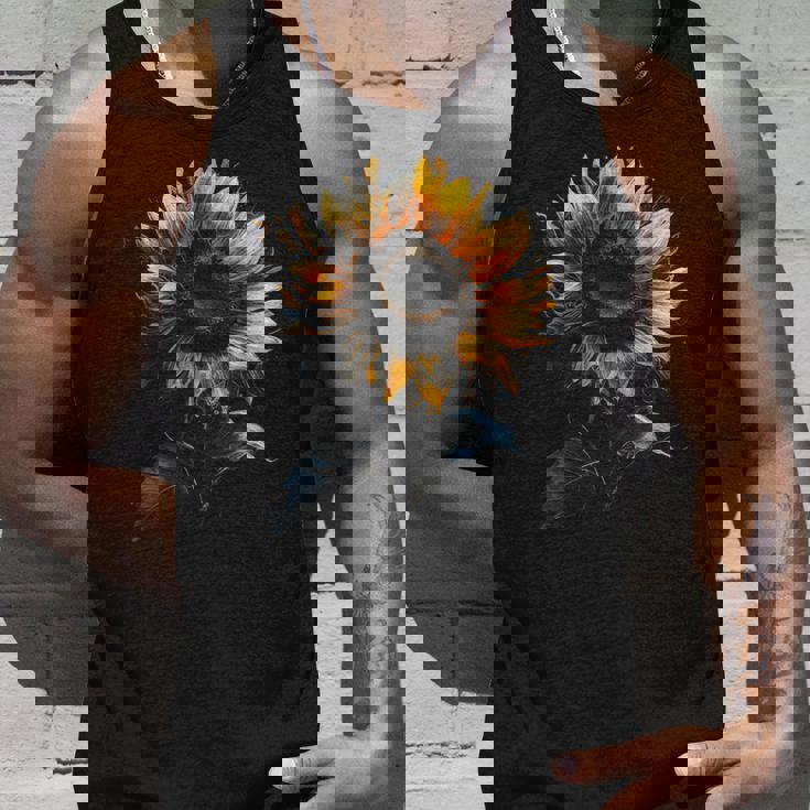 ひまわり ボタニカル 自然 アート フラワーガーデン ギフト タンクトップ 彼への贈り物