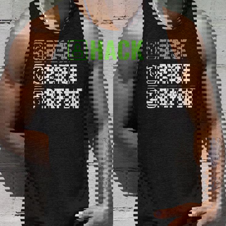 へのギフト ハック パッチ リピート エシカル ハッカー サイバーセキュリティ タンクトップ 彼への贈り物