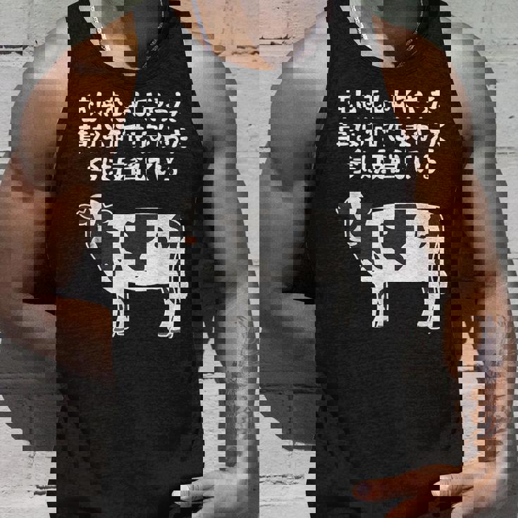 むしゃむしゃしてやった おもしろ ユーモア ジョーク 牛 むしゃくしゃしてやった タンクトップ 彼への贈り物