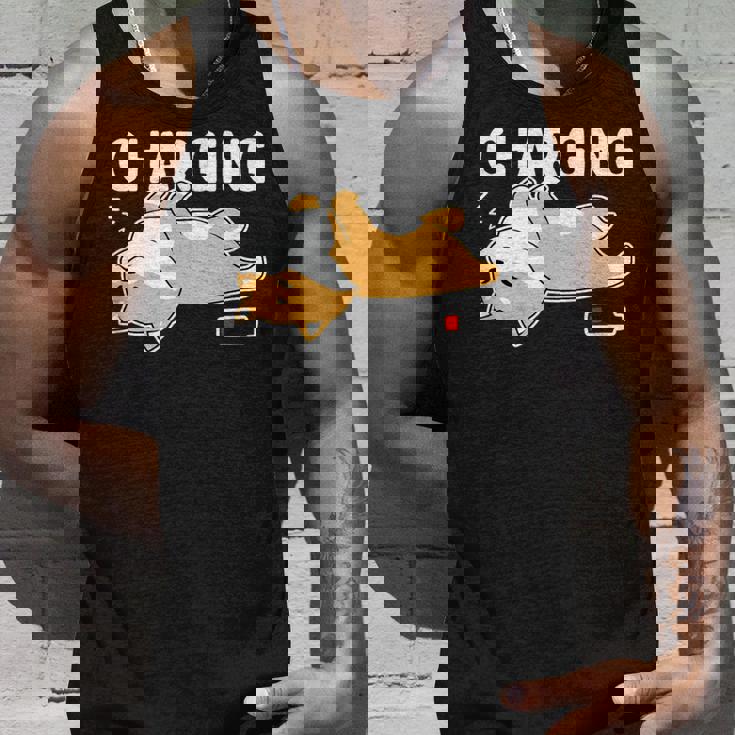 やる気スイッチ故障中 充電中 犬 柴犬 犬好き かわいい おもしろ 面白い タンクトップ 彼への贈り物