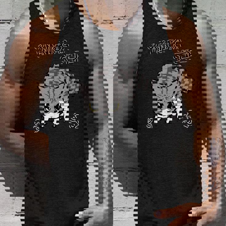 やんのかステップねこ 英語ver キジ白猫 かわいい 猫好き 動物 タンクトップ 彼への贈り物