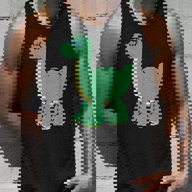 ゆるい恐竜のキャラクターイラスト_ブラキオサウルス タンクトップ 彼への贈り物