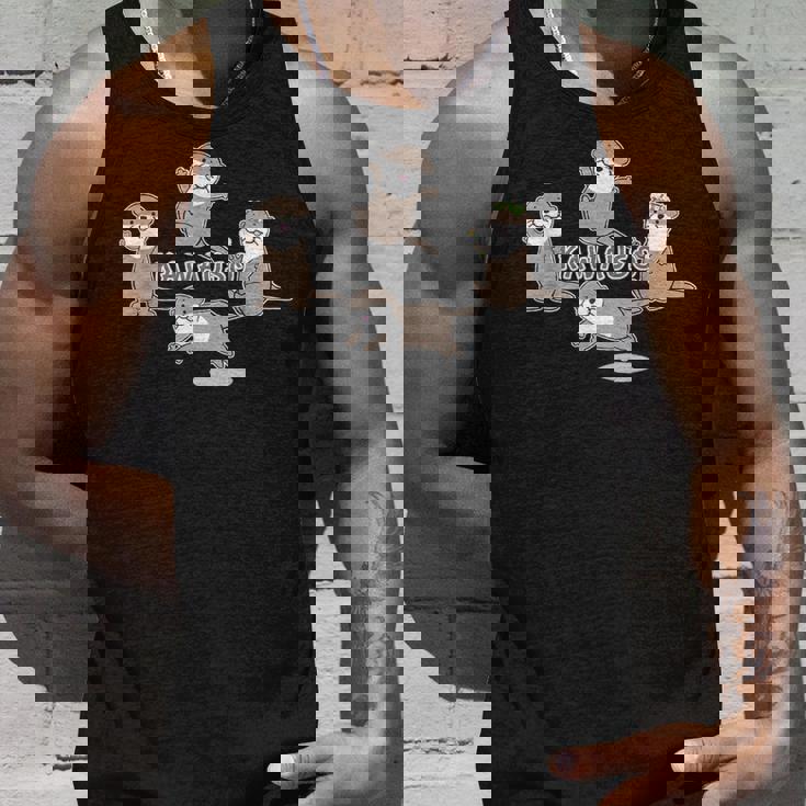 ゆるカワウソさん まるくん『あつまれ！』【 No102 】コツメカワウソ タンクトップ 彼への贈り物