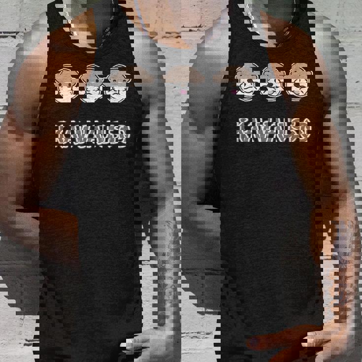 ゆるカワウソさん まるくん『ふぇいす』コツメカワウソ タンクトップ 彼への贈り物