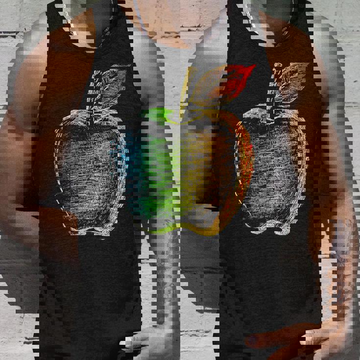 りんご フルーツ ドローイング アート カラフル モチーフ アップル タンクトップ 彼への贈り物