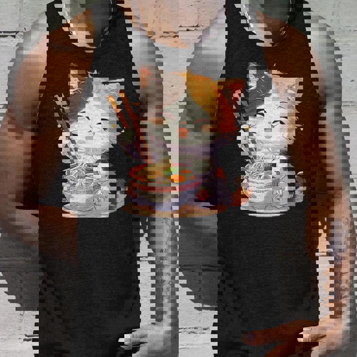 わがまま猫 ねこ ラーメン好き かわいい おもしろ マンガ タンクトップ 彼への贈り物