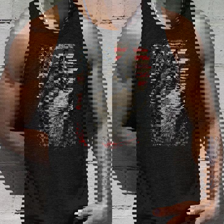 アイヌ犬 アメリカ国旗 タンクトップ 彼への贈り物