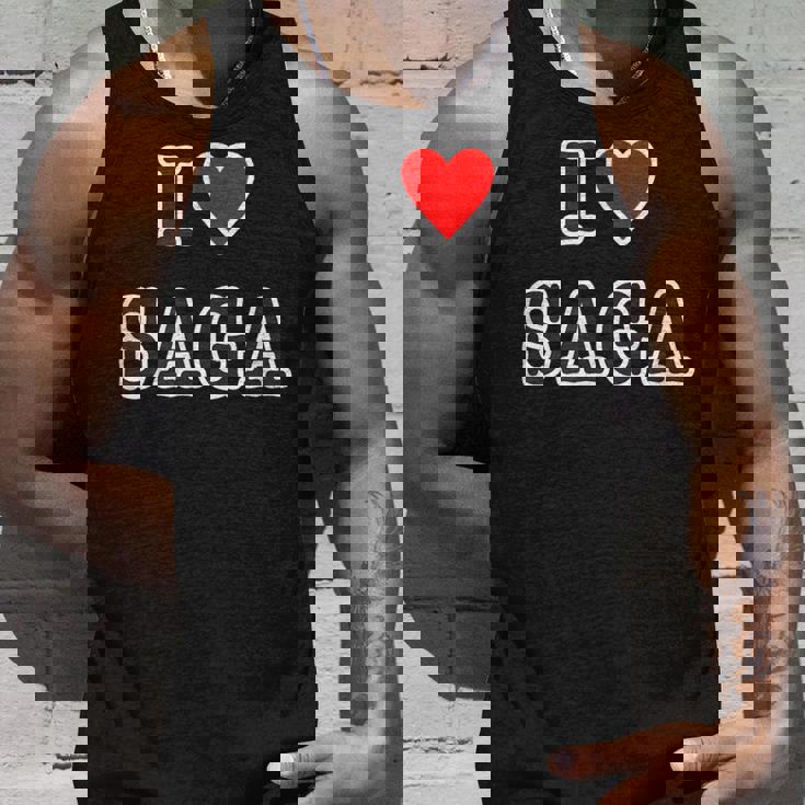 アイラブ・Saga 佐賀（I Love ハート）【47都道府県】ジモt ティ 地元 旅行 グッズ お土産 面白 タンクトップ 彼への贈り物