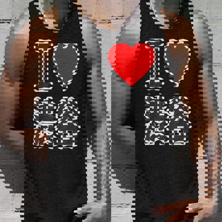 アイラブ・渋谷（I Love ハート）渋谷区 Big 大きな文字【東京23区】ジモtティ 面白い タンクトップ 彼への贈り物