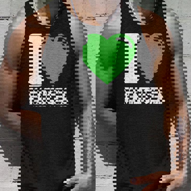 アイラブ抹茶キュートファニー抹茶ハート付き抹茶 タンクトップ 彼への贈り物