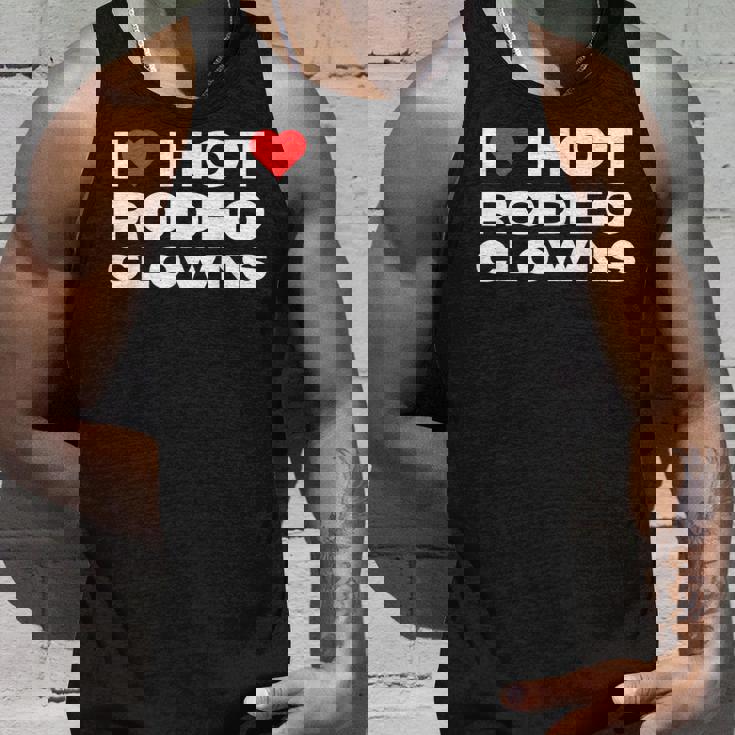 アイ・ラブ・ホット・ロデオ・クラウンズ・ファニー・ウェスタン・ロデオ・カウガール タンクトップ 彼への贈り物