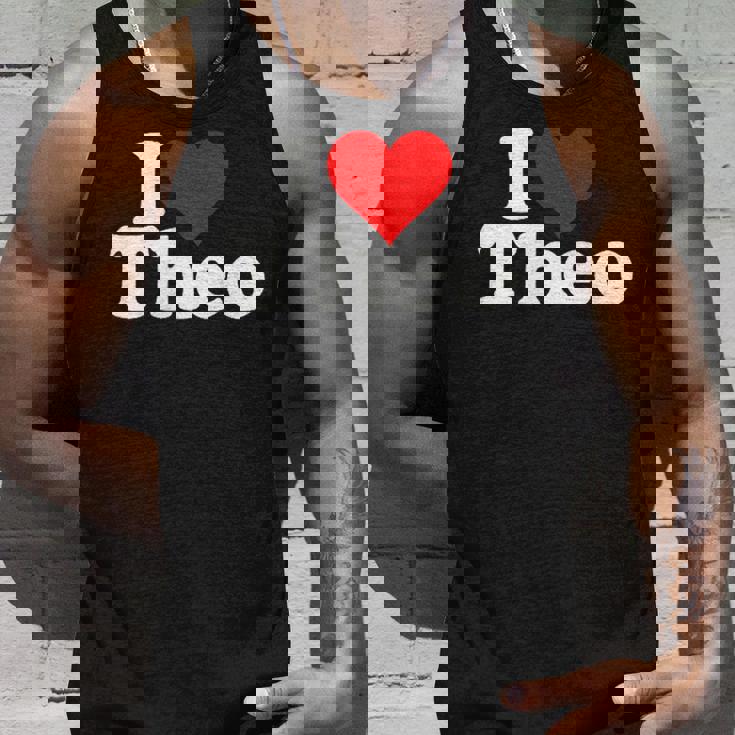 アイ・ラヴ・ハート・テオ・セオドア タンクトップ 彼への贈り物
