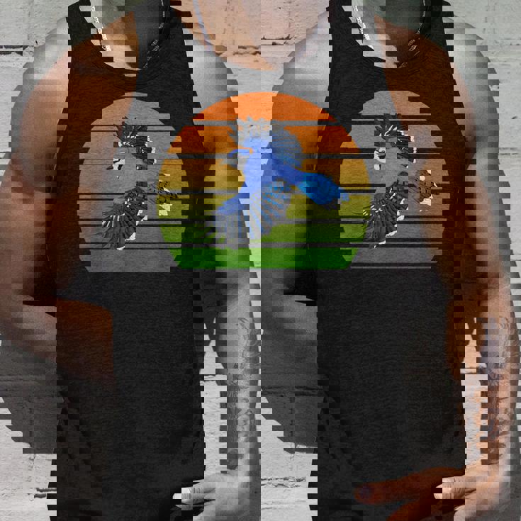 アオカケス 鳥 動物 図 バードウォッチング 贈り物 鳥類学者 生物学者 自然科学 タンクトップ 彼への贈り物