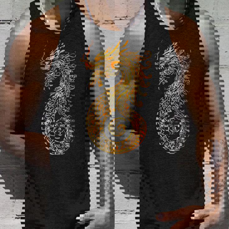 アステカ メキシコ神話 羽をつけた蛇 アートワーク ドラゴン タンクトップ 彼への贈り物