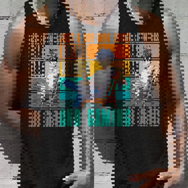 アニメラーメンとゲームが大好きな少年 カワイイゲーマー タンクトップ 彼への贈り物